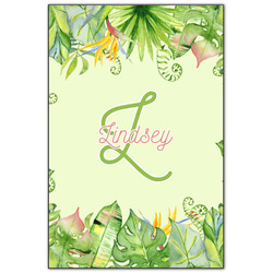 Tropical Leaves Border Wood Print - 20x30 (Personalized)