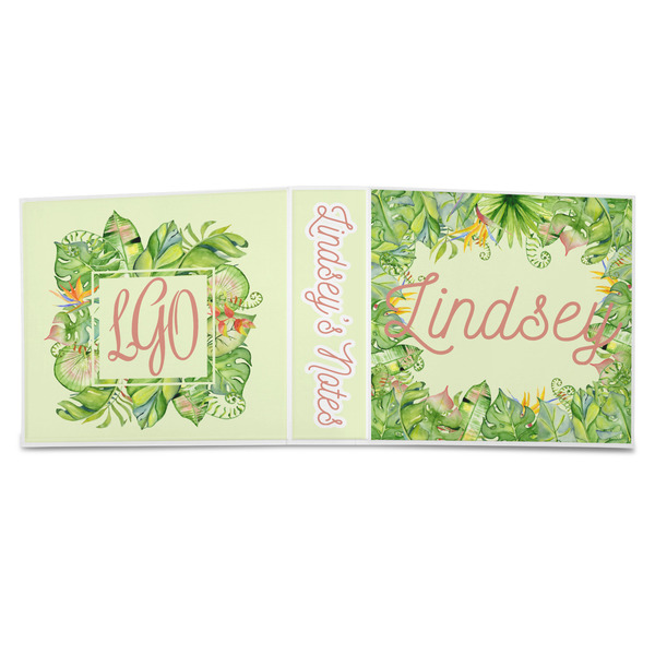Tropical Leaves Border 3-Ring Binder Approval- 3in