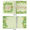 Tropical Leaves Border 3 Ring Binders - Full Wrap - 1" - APPROVAL