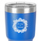 Tropical Leaves Border 30 oz Stainless Steel Ringneck Tumbler - Blue - Close Up