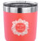 Tropical Leaves Border 30 oz Stainless Steel Ringneck Tumbler - Coral - CLOSE UP