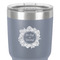 Tropical Leaves Border 30 oz Stainless Steel Ringneck Tumbler - Grey - Close Up