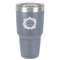 Tropical Leaves Border 30 oz Stainless Steel Ringneck Tumbler - Grey - Front