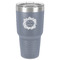 Tropical Leaves Border 30 oz Stainless Steel Tumbler - Grey - Single-Sided (Personalized)