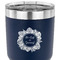 Tropical Leaves Border 30 oz Stainless Steel Ringneck Tumbler - Navy - CLOSE UP