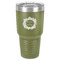 Tropical Leaves Border 30 oz Stainless Steel Tumbler - Olive - Single-Sided (Personalized)