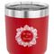 Tropical Leaves Border 30 oz Stainless Steel Ringneck Tumbler - Red - CLOSE UP
