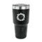 Tropical Leaves Border 30 oz Stainless Steel Ringneck Tumblers - Black - FRONT