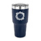 Tropical Leaves Border 30 oz Stainless Steel Ringneck Tumblers - Navy - FRONT