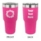 Tropical Leaves Border 30 oz Stainless Steel Ringneck Tumblers - Pink - Double Sided - APPROVAL