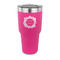 Tropical Leaves Border 30 oz Stainless Steel Ringneck Tumblers - Pink - FRONT