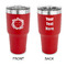 Tropical Leaves Border 30 oz Stainless Steel Ringneck Tumblers - Red - Double Sided - APPROVAL