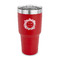 Tropical Leaves Border 30 oz Stainless Steel Ringneck Tumblers - Red - FRONT