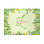 Tropical Leaves Border Area Rug (Personalized)
