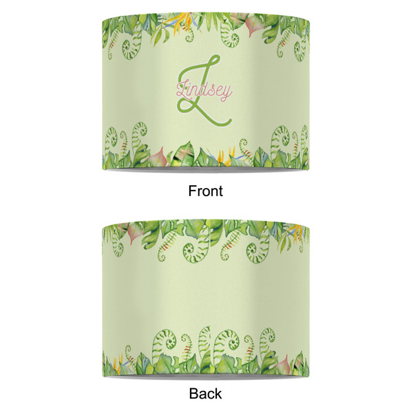 Tropical Leaves Border 8" Drum Lampshade - APPROVAL (Fabric)