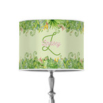 Tropical Leaves Border 8" Drum Lamp Shade - Poly-film (Personalized)