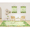 Tropical Leaves Border 8'x10' Indoor Area Rugs - IN CONTEXT