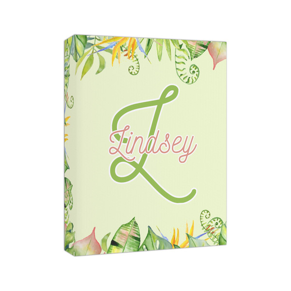 Tropical Leaves Border 8x10 - Canvas Print - Angled View