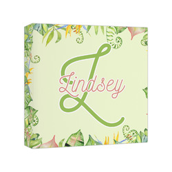 Tropical Leaves Border Canvas Print - 8x8 (Personalized)