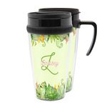 Tropical Leaves Border Acrylic Travel Mug (Personalized)