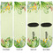 Tropical Leaves Border Adult Crew Socks - Double Pair - Front and Back - Apvl