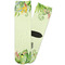 Tropical Leaves Border Adult Crew Socks - Single Pair - Front and Back