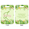 Tropical Leaves Border Aluminum Luggage Tag (Front + Back)