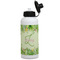 Tropical Leaves Border Aluminum Water Bottle - White Front