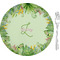 Tropical Leaves Border Appetizer / Dessert Plate