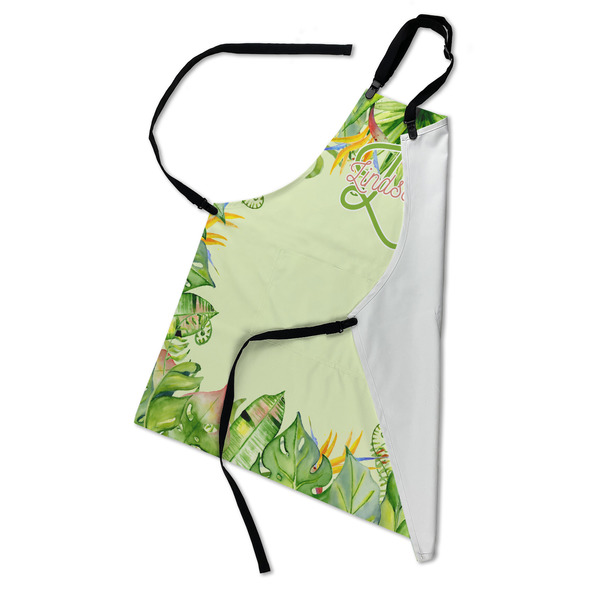 Tropical Leaves Border Apron - Folded