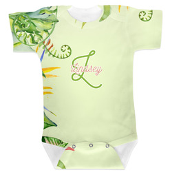 Tropical Leaves Border Baby Bodysuit (Personalized)