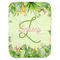 Tropical Leaves Border Baby Swaddling Blanket (Personalized)