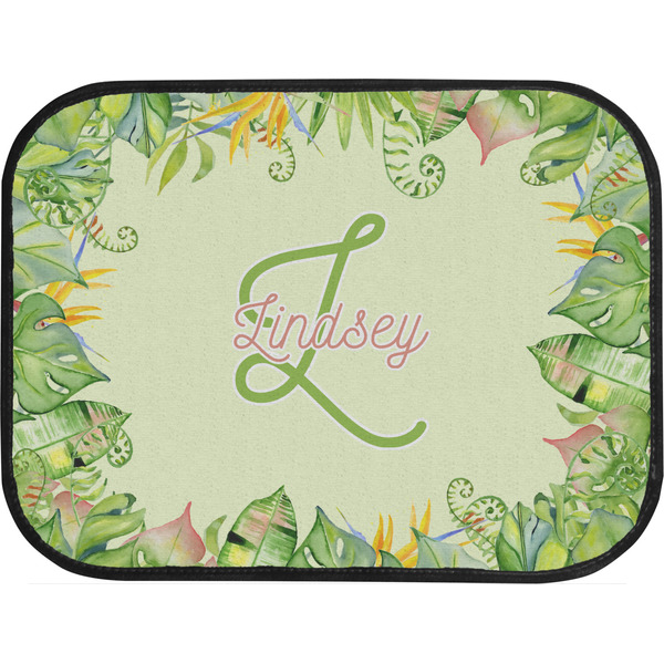 Tropical Leaves Border Back Seat Car Mat