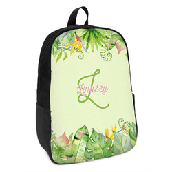 Tropical Leaves Border Kids Backpack (Personalized)