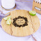 Tropical Leaves Border Bamboo Cutting Board - In Context