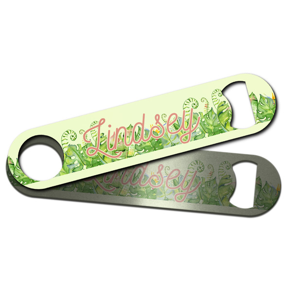 Tropical Leaves Border Bar Bottle Opener - Main