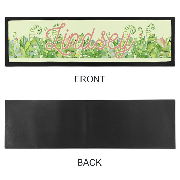 Tropical Leaves Border Bar Mat - Large - APPROVAL