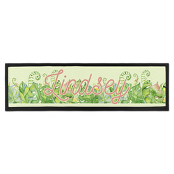 Tropical Leaves Border Bar Mat - Large (Personalized)