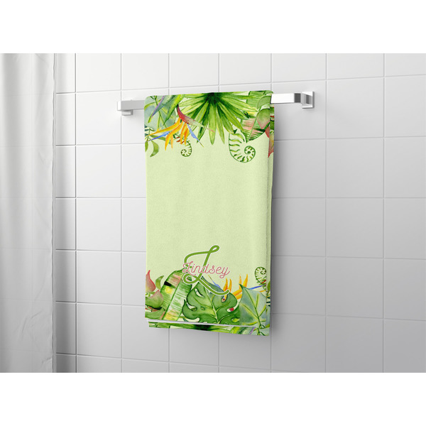 Tropical Leaves Border Bath Towel - LIFESTYLE