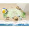 Tropical Leaves Border Beach Towel Lifestyle