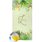 Tropical Leaves Border Beach Towel (Personalized)