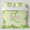 Tropical Leaves Border Duvet Cover Set - King (Personalized)