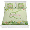 Tropical Leaves Border Comforter Set - Full / Queen (Personalized)