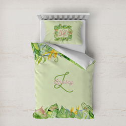 Tropical Leaves Border Duvet Cover Set - Twin XL (Personalized)