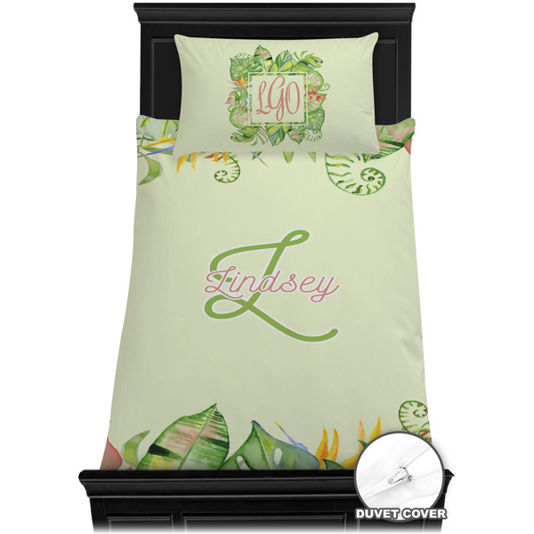 Tropical Leaves Border Bedding Set (TwinXL) - Duvet
