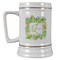 Tropical Leaves Border Beer Stein - Front View
