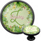 Tropical Leaves Border Black Custom Cabinet Knob (Front and Side)