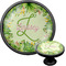 Tropical Leaves Border Cabinet Knob (Black) (Personalized)