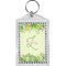 Tropical Leaves Border Bling Keychain (Personalized)