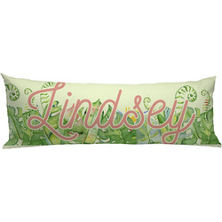 Tropical Leaves Border Body Pillow Case (Personalized)